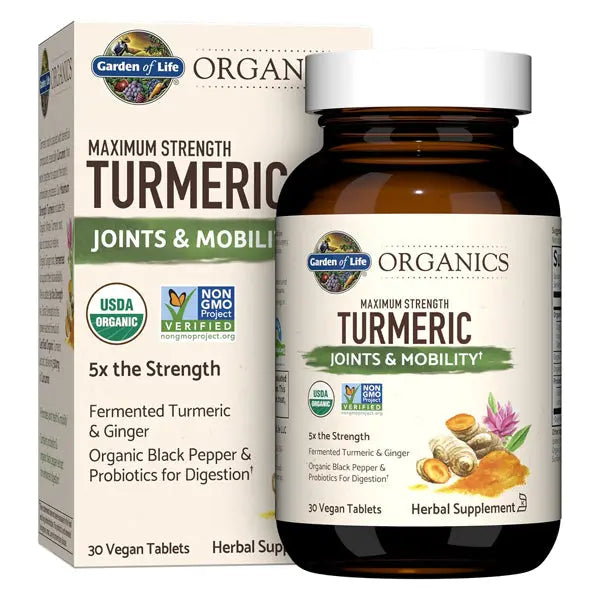 Garden of Life Organics Maximum Strength Turmeric 30 Count Garden of Life